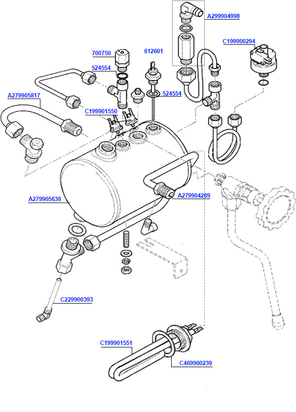 Rocket Appartamento Boiler and Element