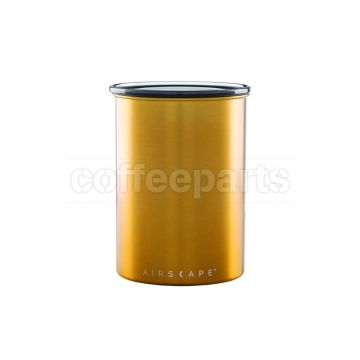 Airscape Medium Classic Coffee Storage Vault: Brushed Brass