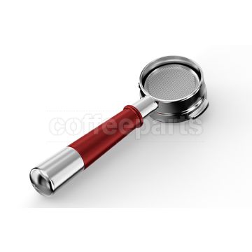 MHW Flowlight Series Bottomless Portafilter: 58mm Silver/Red (LM/E61)