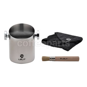 Lelit Cylindrical Knock Box With Cloth And Brush