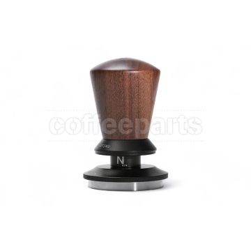 Muvna Height Adjustable Coffee Tamper Star: 58.35mm Ribbed Base Walnut