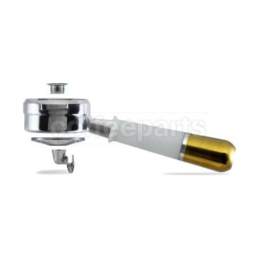 Pesado Hybrid Double Portafilter: White/Gold - to fit LM/E61