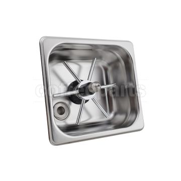 Rhino Square 150mm In-Bench Milk Jug Rinser with Spinjet