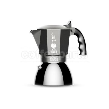 Bialetti 4 Cup Brikka Induction Coffee Maker, ergonomic handle for easy pouring.