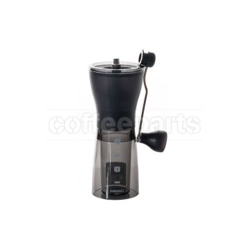 Hario Mini Mill Plus Travel Hand Coffee Grinder : Transparent Black