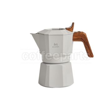 Elegant Muvna Moka Pot in white.