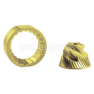 Timemore E&B Conical Burrs: Titanium Coated Stainless Steel 