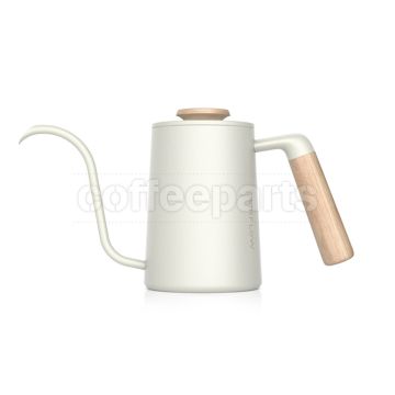 Airflow Brewer Drip Coffee Pot: 600ml creamy white coffee kettle.