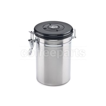 Friis Coffee Storage Vault with One-Way Valve: Silver
