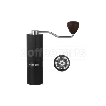 MHW Racing M1 Manual Coffee Grinder Black/Walnut 38mm Six Star Steel Burr