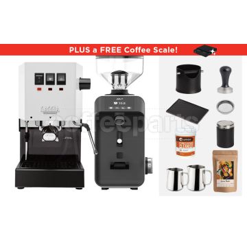 Gaggia Classic EVO PRO / Ceado Espresso Machine Package: White