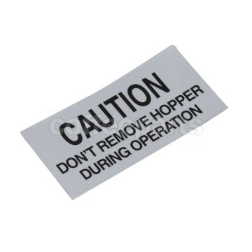 "Caution" Hopper Label 