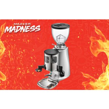 EOFY | Mazzer Mini Doser/Manual Home Coffee Grinder: Silver