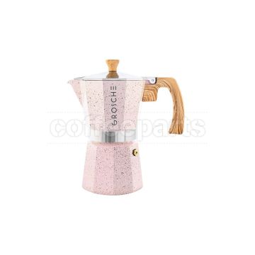 Grosche Milano Stone 6 Cup Stovetop Espresso Maker: Blush Pink