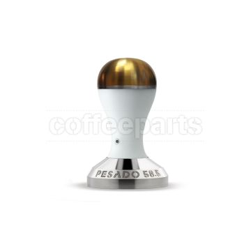 Pesado 58.5mm Modular Coffee Tamper: White and Gold