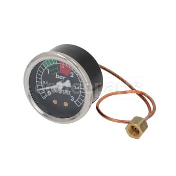 Boiler Pressure Gauge/Manometer: Black