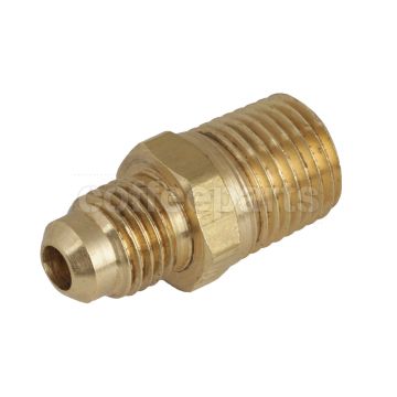 Fitting, Brass, 1/4 M NPT to 1/4 flare