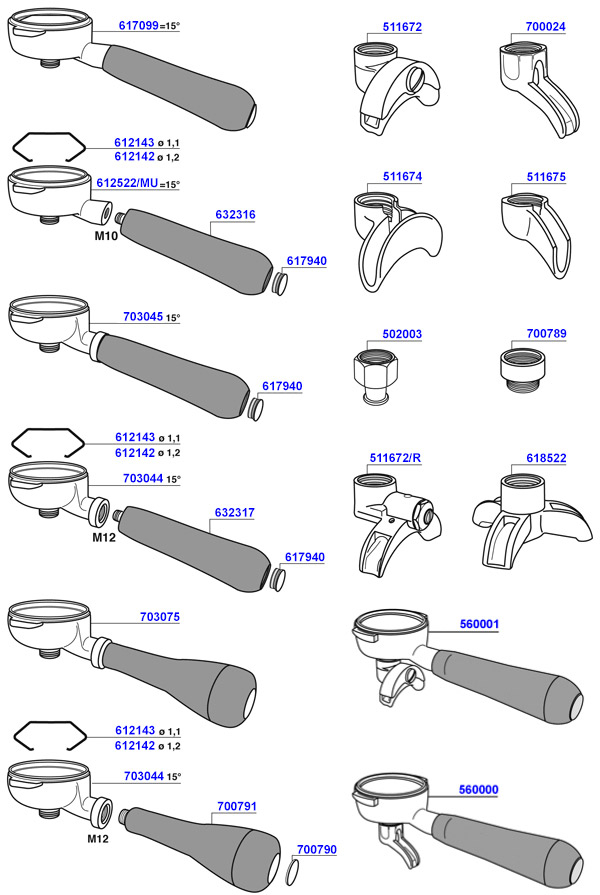 Wega - Portafilters and filter baskets